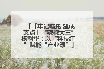 「牢记嘱托 建成支点」“辣椒大王”杨利华：以“科技红”赋能“产业绿”