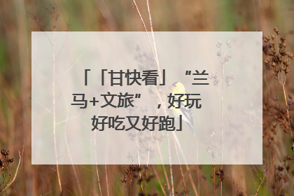 「甘快看」“兰马+文旅”，好玩好吃又好跑