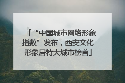 “中国城市网络形象指数”发布，西安文化形象居特大城市榜首