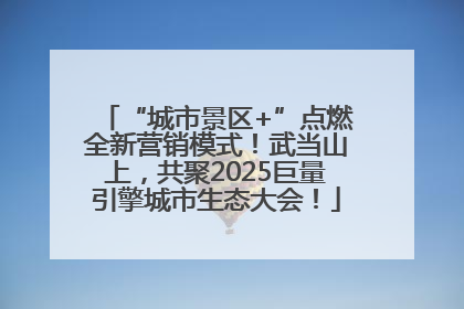 “城市景区+”点燃全新营销模式！武当山上，共聚2025巨量引擎城市生态大会！