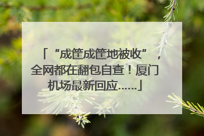 “成筐成筐地被收”，全网都在翻包自查！厦门机场最新回应……