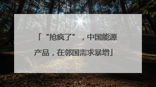 “抢疯了”，中国能源产品，在邻国需求暴增