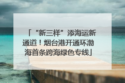 “新三样”添海运新通道！烟台港开通环渤海首条跨海绿色专线