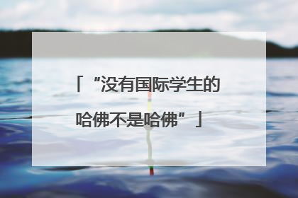 “没有国际学生的哈佛不是哈佛”