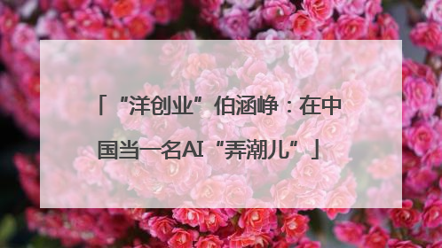 “洋创业”伯涵峥：在中国当一名AI“弄潮儿”