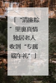 “清廉粽”里裹真情 独居老人收到“专属端午礼”