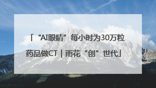 “AI眼睛”每小时为30万粒药品做CT｜雨花“创”世代