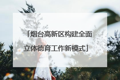 烟台高新区构建全面立体德育工作新模式