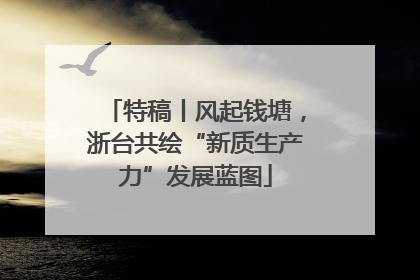 特稿丨风起钱塘，浙台共绘“新质生产力”发展蓝图