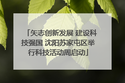 矢志创新发展 建设科技强国 沈阳苏家屯区举行科技活动周启动