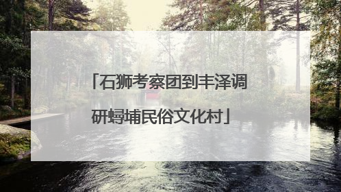 石狮考察团到丰泽调研蟳埔民俗文化村