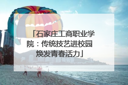 石家庄工商职业学院：传统技艺进校园焕发青春活力