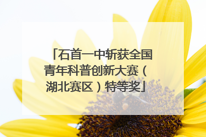 石首一中斩获全国青年科普创新大赛（湖北赛区）特等奖