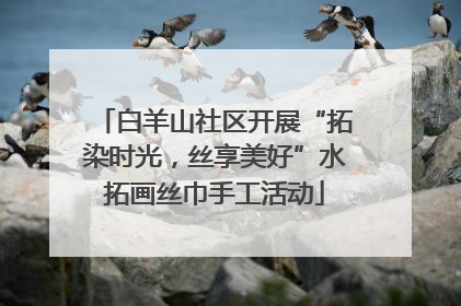 白羊山社区开展“拓染时光，丝享美好”水拓画丝巾手工活动