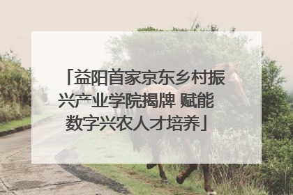 益阳首家京东乡村振兴产业学院揭牌 赋能数字兴农人才培养