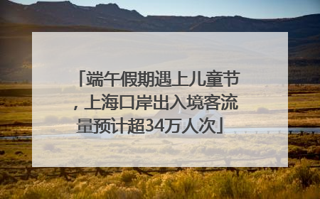 端午假期遇上儿童节，上海口岸出入境客流量预计超34万人次