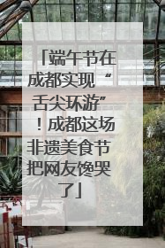 端午节在成都实现“舌尖环游”！成都这场非遗美食节把网友馋哭了