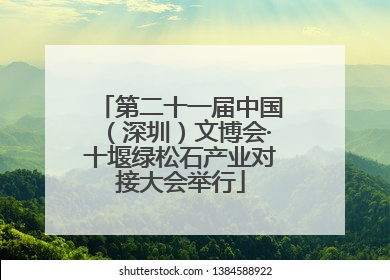 第二十一届中国（深圳）文博会·十堰绿松石产业对接大会举行