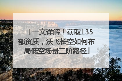 一文详解！获取135部资质，沃飞长空如何布局低空场景三阶路径