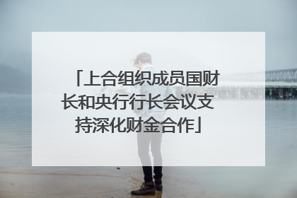 上合组织成员国财长和央行行长会议支持深化财金合作