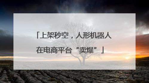 上架秒空，人形机器人在电商平台“卖爆”