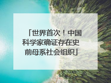 世界首次！中国科学家确证存在史前母系社会组织