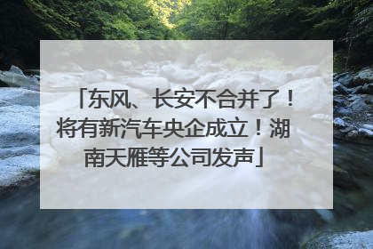 东风、长安不合并了！将有新汽车央企成立！湖南天雁等公司发声