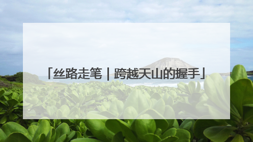丝路走笔｜跨越天山的握手
