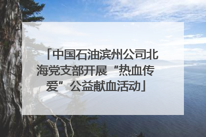 中国石油滨州公司北海党支部开展“热血传爱”公益献血活动
