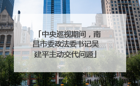 中央巡视期间，南昌市委政法委书记吴建平主动交代问题