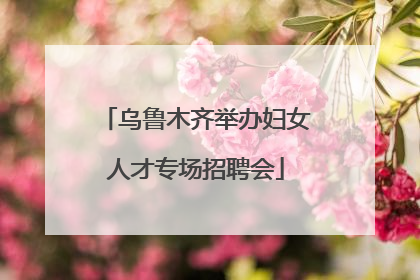 乌鲁木齐举办妇女人才专场招聘会