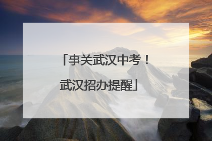 事关武汉中考！武汉招办提醒