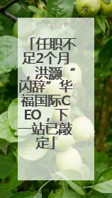 任职不足2个月，洪灏“闪辞”华福国际CEO，下一站已敲定