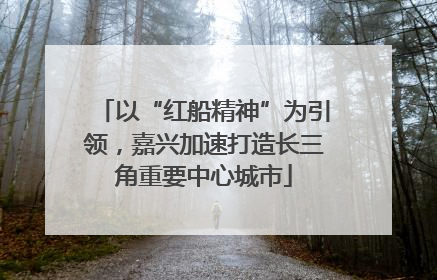 以“红船精神”为引领，嘉兴加速打造长三角重要中心城市