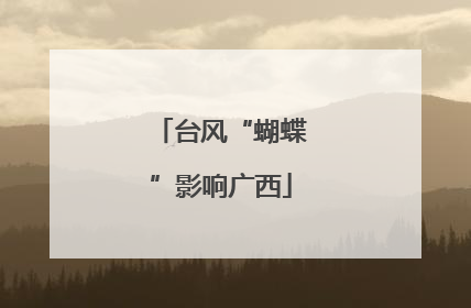 台风“蝴蝶”影响广西