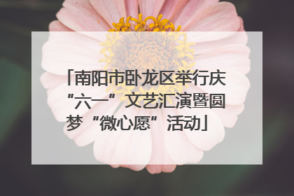 南阳市卧龙区举行庆“六一”文艺汇演暨圆梦“微心愿”活动
