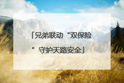 兄弟联动“双保险”守护天路安全