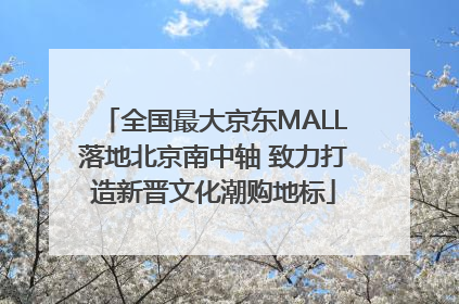 全国最大京东MALL落地北京南中轴 致力打造新晋文化潮购地标
