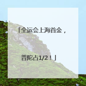 全运会上海首金，普陀占1/2！