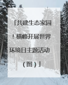 共建生态家园！横峰开展世界环境日主题活动（图）