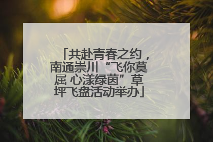共赴青春之约，南通崇川“飞你莫属 心漾绿茵”草坪飞盘活动举办