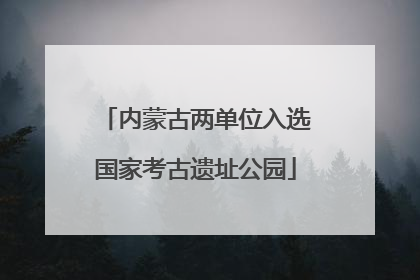 内蒙古两单位入选国家考古遗址公园