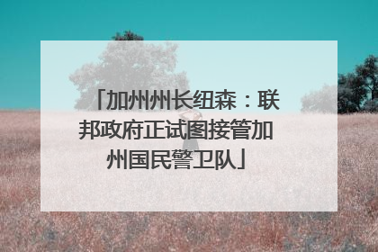 加州州长纽森：联邦政府正试图接管加州国民警卫队
