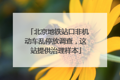 北京地铁站口非机动车乱停放调查，这站提供治理样本