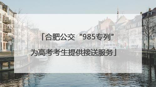 合肥公交“985专列”为高考考生提供接送服务