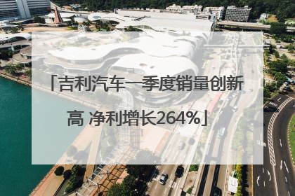 吉利汽车一季度销量创新高 净利增长264%