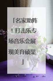 名家助阵！打击乐专场音乐会展现美育硕果
