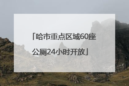 哈市重点区域60座公厕24小时开放