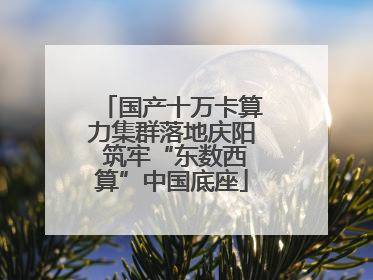 国产十万卡算力集群落地庆阳 筑牢“东数西算”中国底座