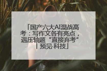 国产六大AI混战高考：写作文各有亮点，遇压轴题“直接弃考”丨预见·科技